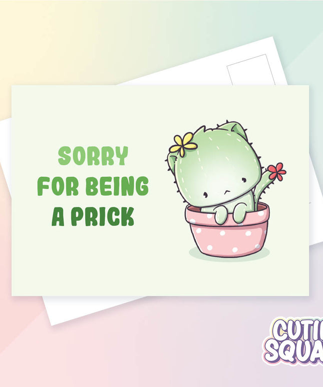 Ansichtkaart Sorry for being a prick - CutieSquad - CuteStuff.nl