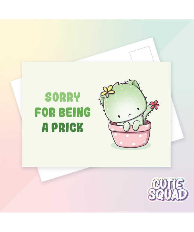 Ansichtkaart Sorry for being a prick - CutieSquad - CuteStuff.nl