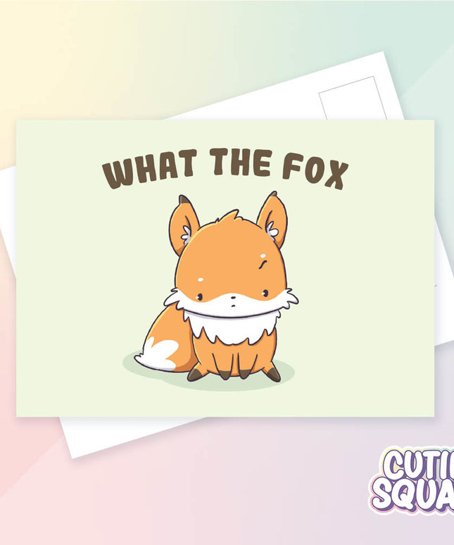Ansichtkaart What the fox - CutieSquad - CuteStuff.nl