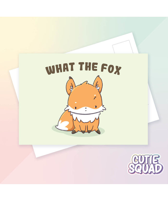 Ansichtkaart What the fox - CutieSquad - CuteStuff.nl