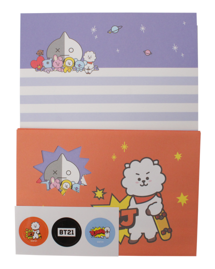 BT21 Briefpapier set B RJ - BTS - CuteStuff.nl