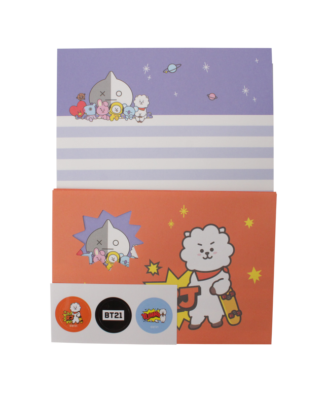 BT21 Briefpapier set B RJ - BTS - CuteStuff.nl