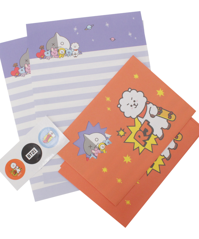BT21 Briefpapier set B RJ - BTS - CuteStuff.nl