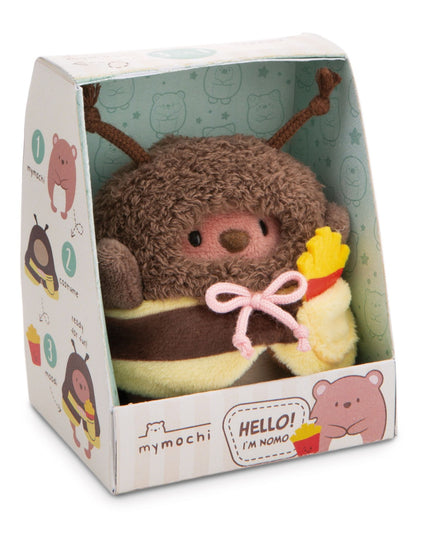 Beer Nomo knuffeltje met frietjes en bijenpak 8 cm - Mymochi - CuteStuff.nl