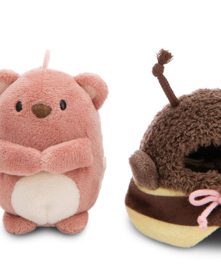 Beer Nomo knuffeltje met frietjes en bijenpak 8 cm - Mymochi - CuteStuff.nl