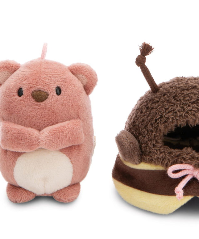 Beer Nomo knuffeltje met frietjes en bijenpak 8 cm - Mymochi - CuteStuff.nl