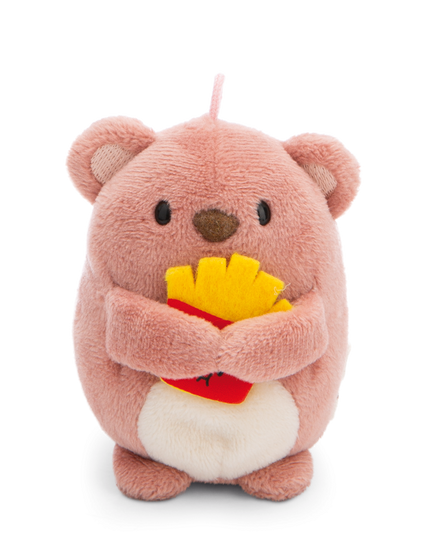 Beer Nomo knuffeltje met frietjes en bijenpak 8 cm - Mymochi - CuteStuff.nl