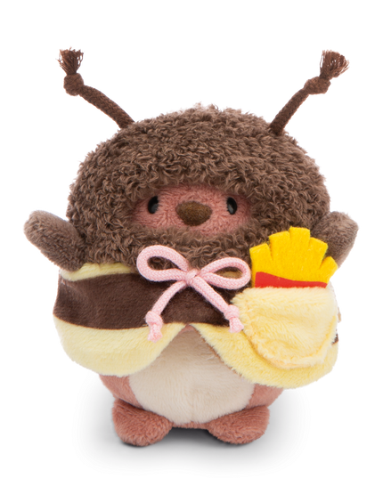 Beer Nomo knuffeltje met frietjes en bijenpak 8 cm - Mymochi - CuteStuff.nl