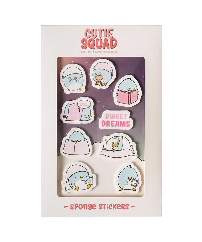 Big foam stickers Sleepy Penguins - CutieSquad - CuteStuff.nl