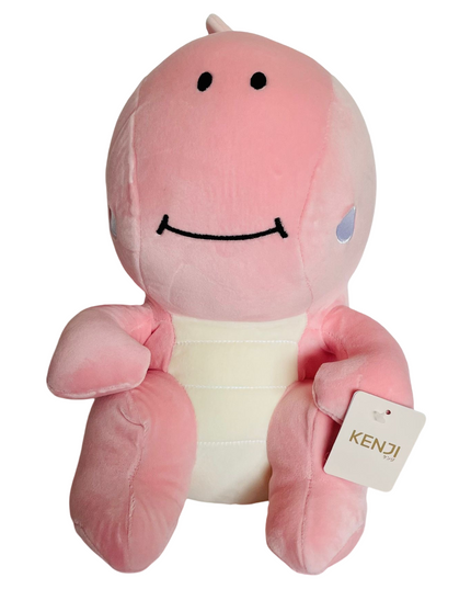 Blocky dino knuffel 35 cm - roze - Kenji - CuteStuff.nl