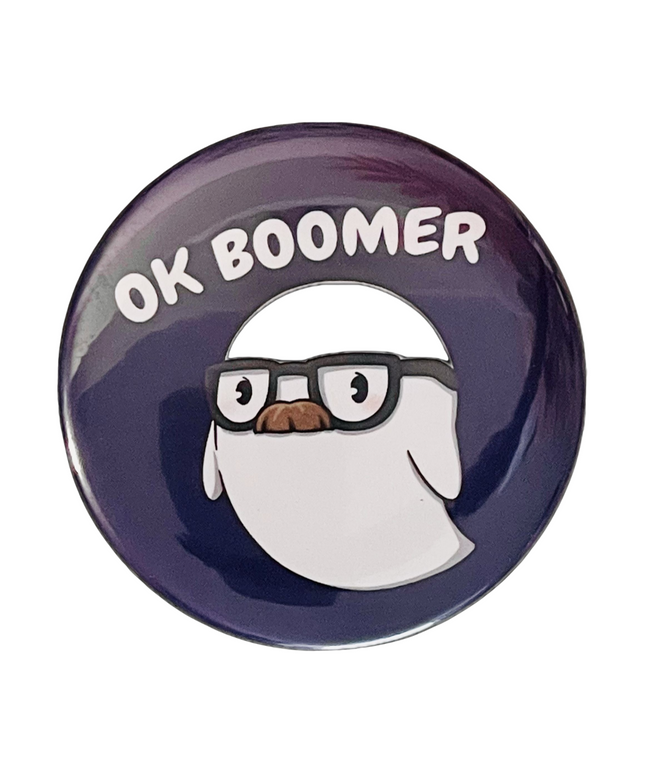 Button Yuki OK Boo-mer - CuteStuff - CuteStuff.nl