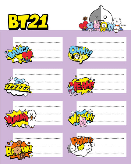 Cute BT21 etiketten stickers - BTS - CuteStuff.nl