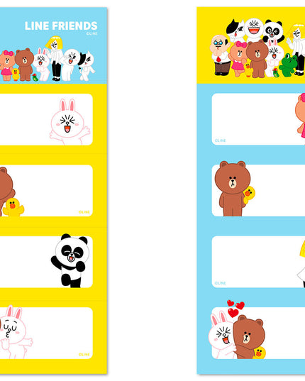 Cute Line Friends etiketten stickers - CuteStuff.nl
