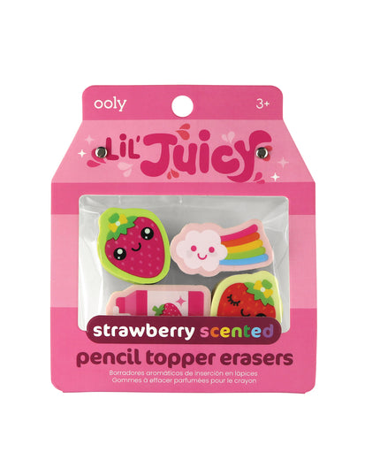 Ooly – Lil Juicy Scented Pencil Topper Erasers – Strawberry