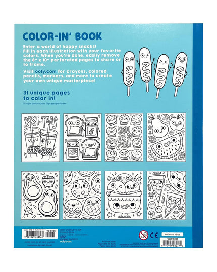 Ooly – Color-in Book Happy Snacks