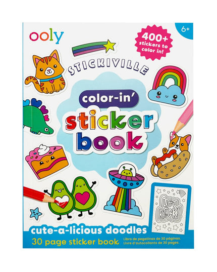Ooly – Color-in’ Sticker Book Cute-A-Licious Doodles