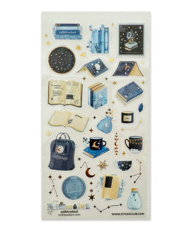 Stickervel Moonlit Bookish Nights - Stickii