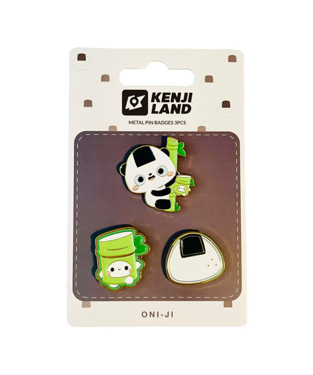 Driedelige set pins KLAND ONI - JI - Kenji - CuteStuff.nl