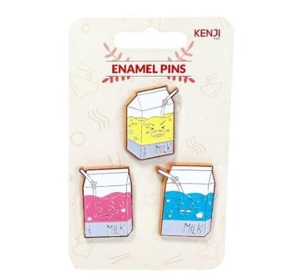 Driedelige set pins Space Milk - Kenji - CuteStuff.nl