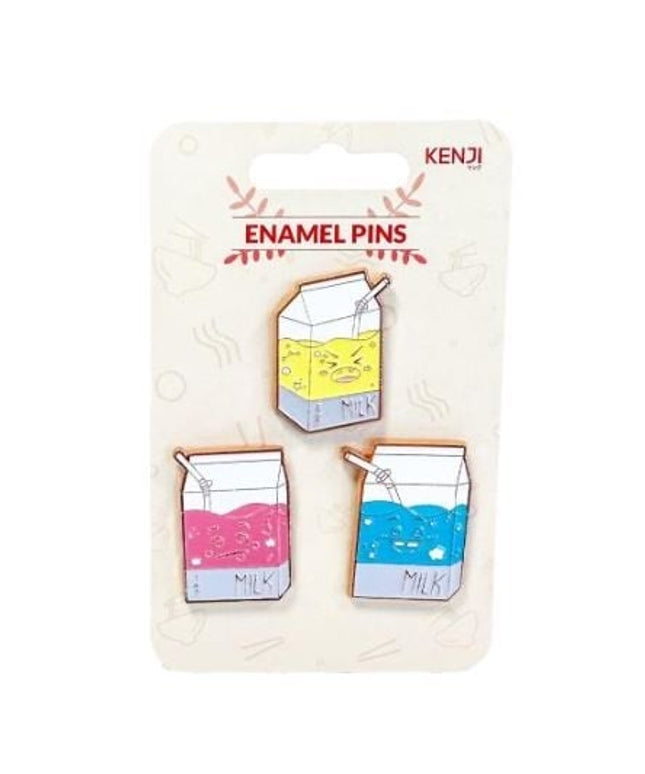 Driedelige set pins Space Milk - Kenji - CuteStuff.nl