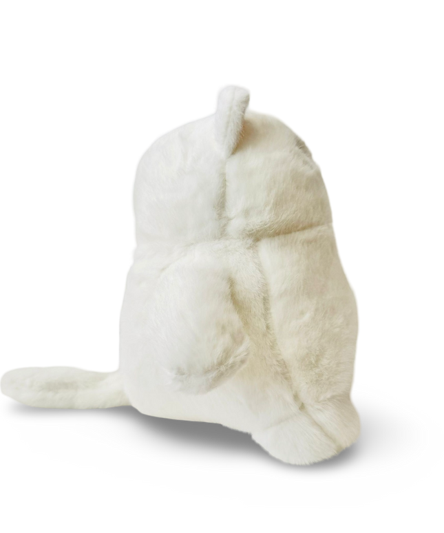 Fluffy Mini White Kitty plushie 22 cm - Kenji - CuteStuff.nl
