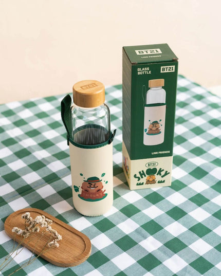 Glazen drinkfles - SHOOKY - BTS - CuteStuff.nl