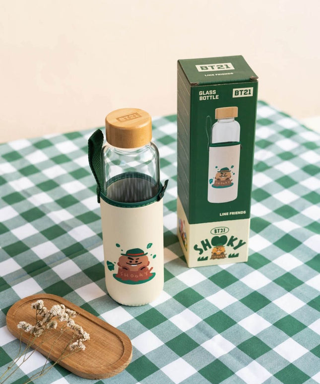 Glazen drinkfles - SHOOKY - BTS - CuteStuff.nl