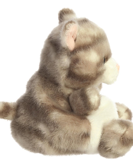 Grijze kat knuffeltje 13 cm - Palm Pals - CuteStuff.nl