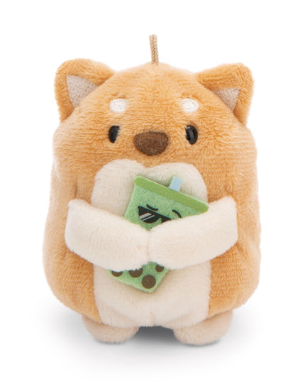 Hond Hiro knuffeltje met ijsbeerpak en bubble tea 8 cm - Mymochi - CuteStuff.nl