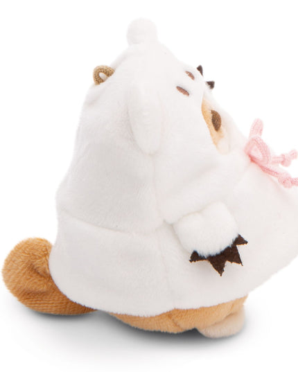 Hond Hiro knuffeltje met ijsbeerpak en bubble tea 8 cm - Mymochi - CuteStuff.nl