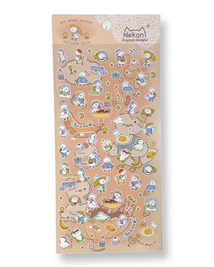 Kawaii Birds Mini Stickers - Nekoni - CuteStuff.nl