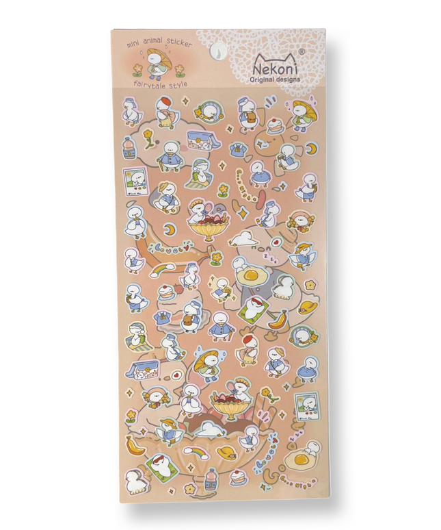 Kawaii Birds Mini Stickers - Nekoni - CuteStuff.nl