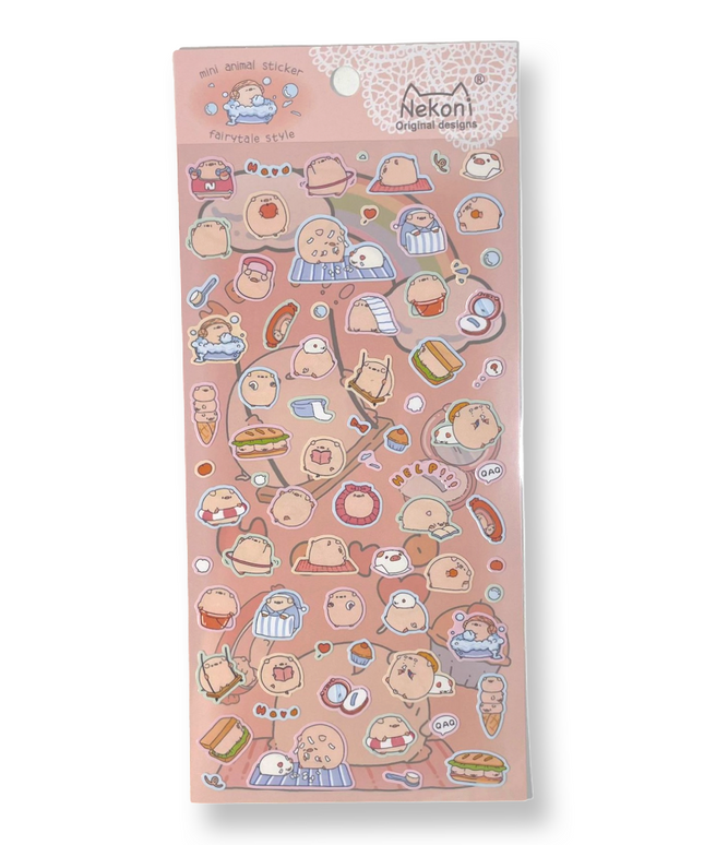 Kawaii Piggies Mini Stickers - Nekoni - CuteStuff.nl