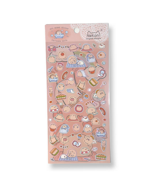 Kawaii Piggies Mini Stickers - Nekoni - CuteStuff.nl