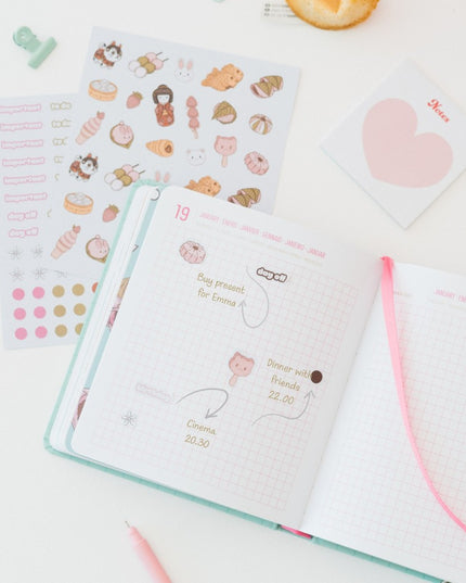 Kawaii Schoolagenda Jaar 2025-2026 - CuteStuff.nl