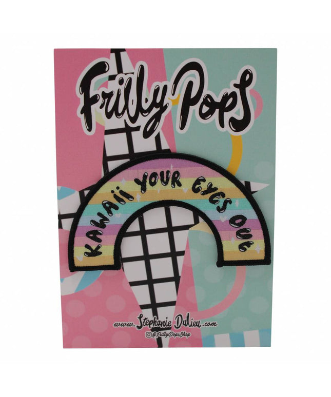 Kawaii your eyes out patch (strijken) - Frilly Pops - CuteStuff.nl