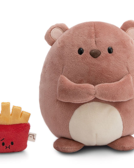 Knuffel beer Nomo met frietjes 16 cm - Mymochi - CuteStuff.nl