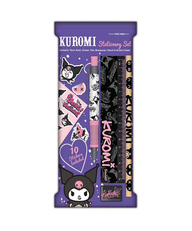 Kuromi Stationery Set - Sanrio - CuteStuff.nl