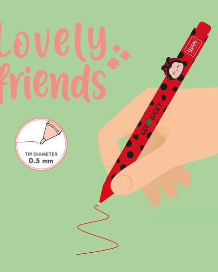 Ladybug Gelpen Lovely Friends - Legami - CuteStuff.nl