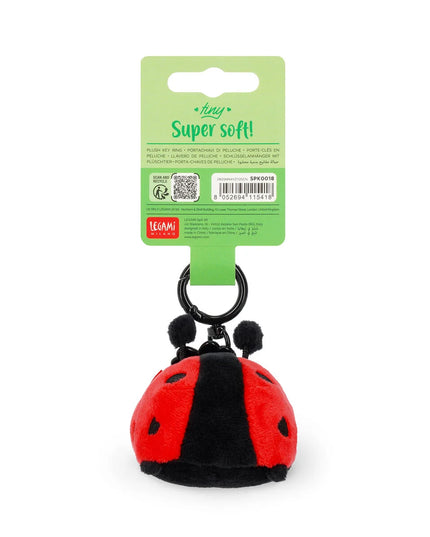 Ladybug Plush Key Ring Tiny Super Soft - Legami - CuteStuff.nl