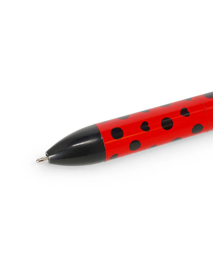 Ladybug Two-Colour Ballpoint Pen Click & Clack - Legami - CuteStuff.nl