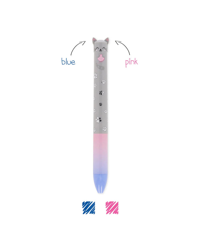 Kitty Two-Colour Ballpoint Pen Click & Clack - Legami