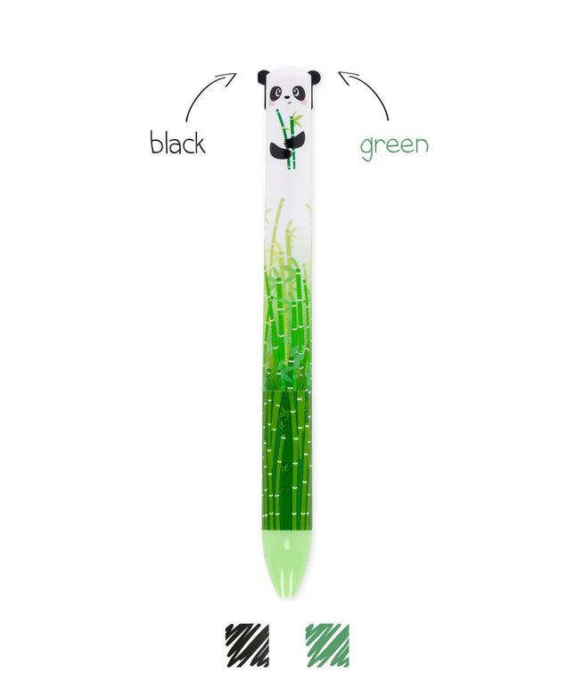 Panda Two-Colour Ballpoint Pen Click & Clack - Legami