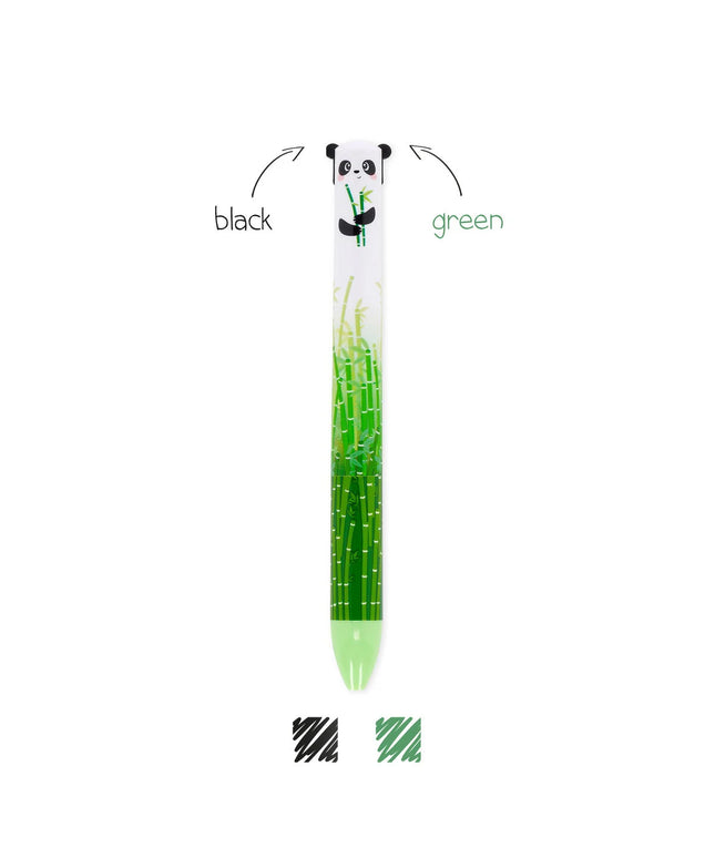 Panda Two-Colour Ballpoint Pen Click & Clack - Legami