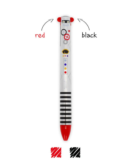 Robot Two-Colour Ballpoint Pen Click & Clack - Legami