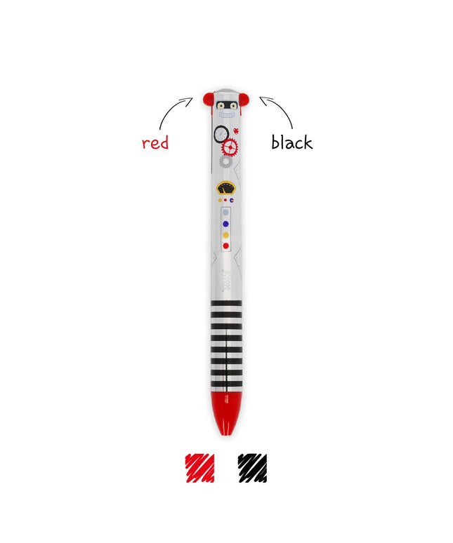 Robot Two-Colour Ballpoint Pen Click & Clack - Legami