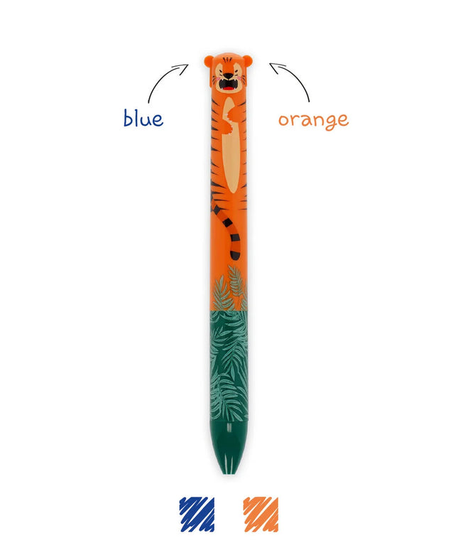 Tiger Two-Colour Ballpoint Pen Click & Clack - Legami