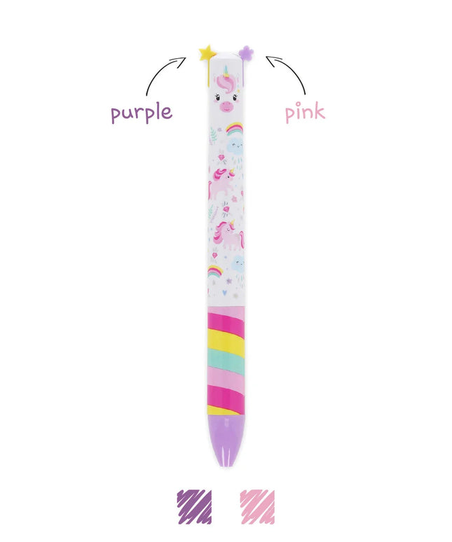Unicorn Two-Colour Ballpoint Pen Click & Clack - Legami