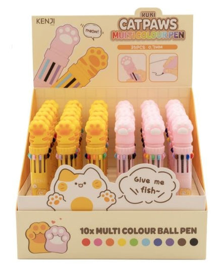 Meerkleuren pen Kattenpootje - Kenji - CuteStuff.nl