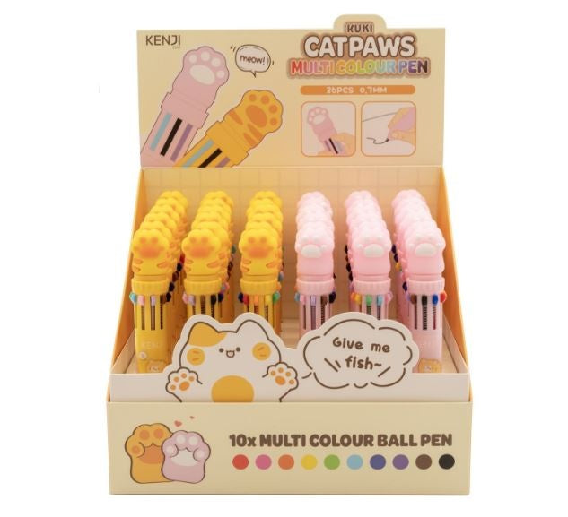 Meerkleuren pen Kattenpootje - Kenji - CuteStuff.nl